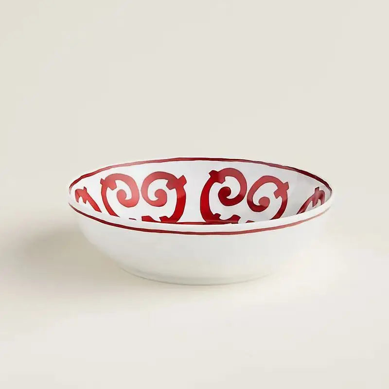 Luxury Bone China Tea Cup & Dinnerware Set | Red Pattern Afternoon Tea Collection