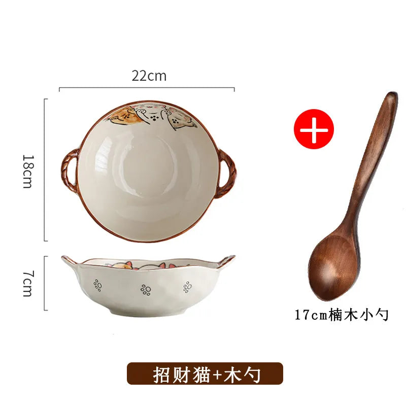 Luxury Japanese Ceramic Bowl Set | Minimalist Underglaze Dinnerware Collection