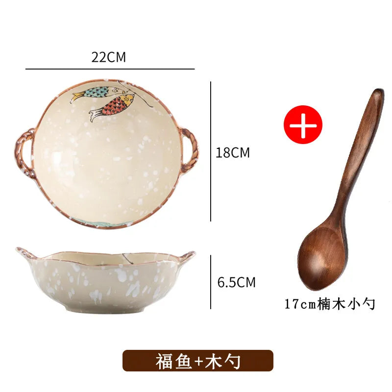 Luxury Japanese Ceramic Bowl Set | Minimalist Underglaze Dinnerware Collection