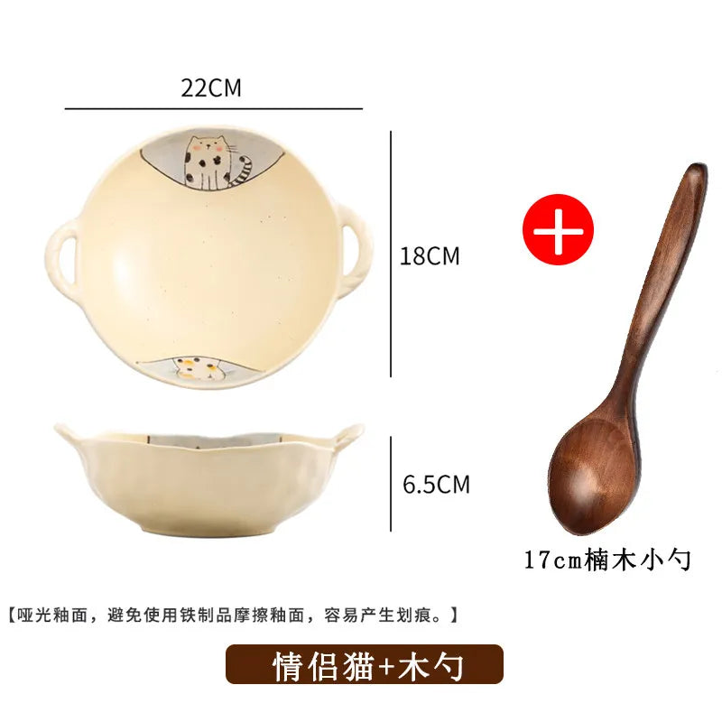 Luxury Japanese Ceramic Bowl Set | Minimalist Underglaze Dinnerware Collection