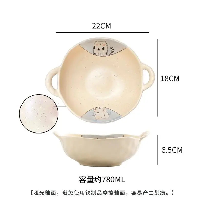 Luxury Japanese Ceramic Bowl Set | Minimalist Underglaze Dinnerware Collection
